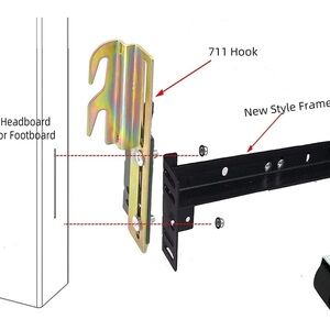 2pk 711 Hook on Bed Brackets- NEW